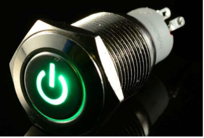 Low current switch with LED