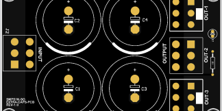 Empty Capacitors PCB "3 outputs" SINGLE RAIL